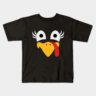 Thanksgiving Turkey Face Kids T-Shirt